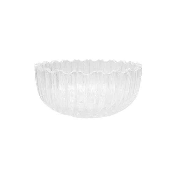 Mikasa PLEATS Collection Heavy Crystal Glass Serving Bowl 8" Diameter - Picture 2 of 4